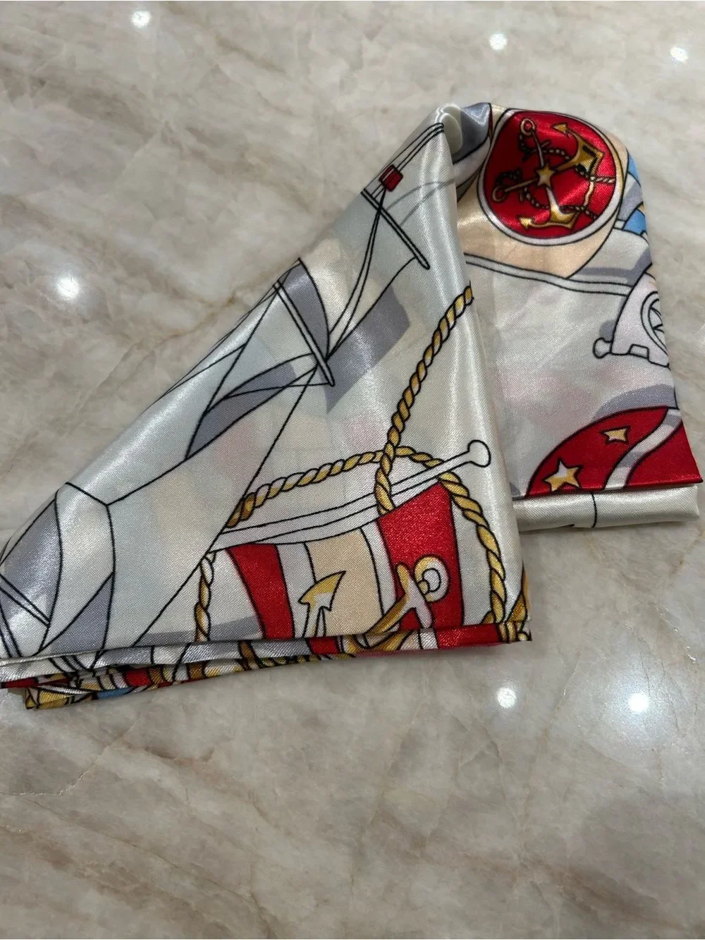 Nautical Print Headscarf S161